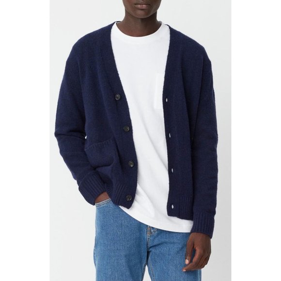 LES DEUX Copenhague Other - LES DEUX Floyd Recycled Cardigan Blue